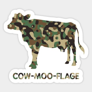 COW-MOO-FLAGE Sticker